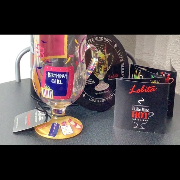 LOLITA NEW - I Like Mine Hot Collection - hand painted Glass w/ rhinestones - Picture 2 of 12